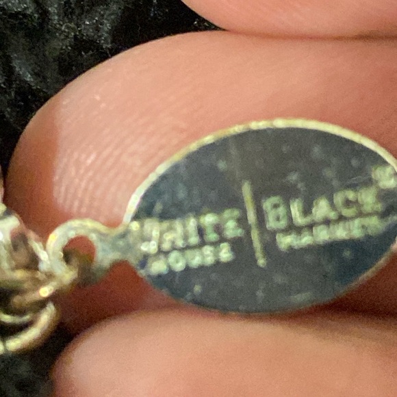 White House Black Market Maroon and Metallic Glass Beaded Triple Strand Necklace - Picture 9 of 9